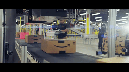 Amazon Factory Conveyor Belt Video