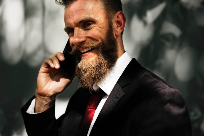 Professional business owner on the phone